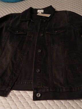 Womens Denim Black Jacket